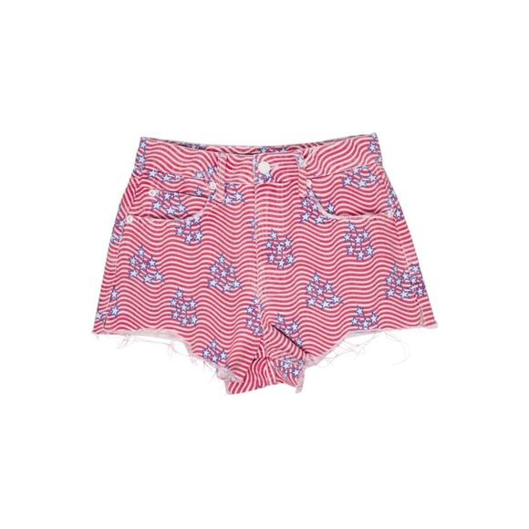 Alexander Wang T Bite Star Print Cutoff Denim Shorts - Picture 9 of 13